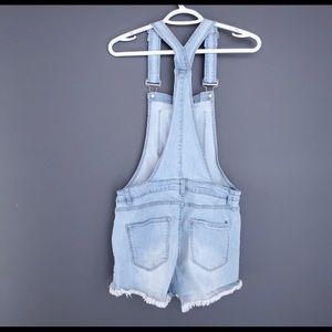 BLUENOTES Overall Shorts Romper Denim Light Wash L